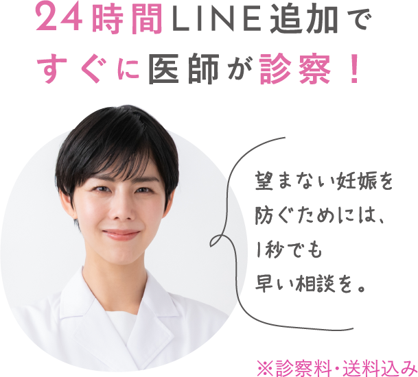 24時間LINE追加ですぐに医師が診察！